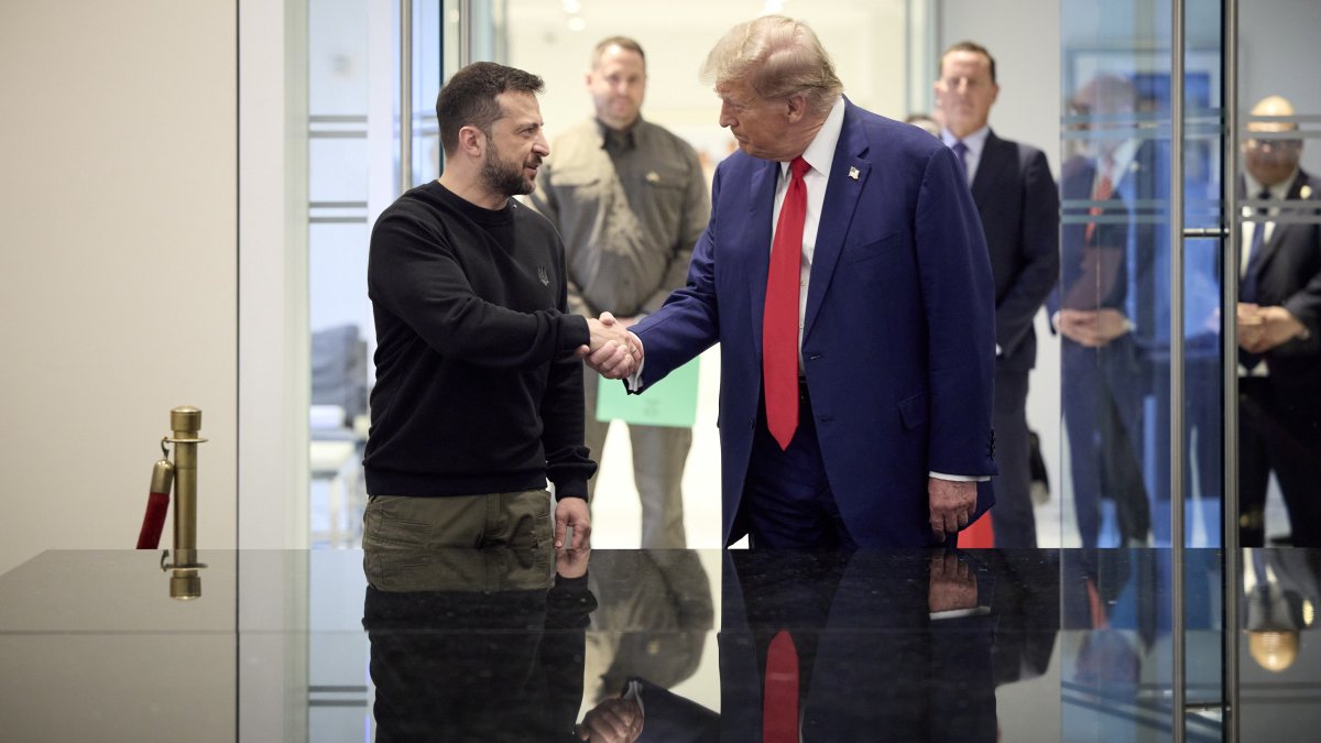 Setkání prezidenta Volodymyra Zelenského a Donalda Trumpa