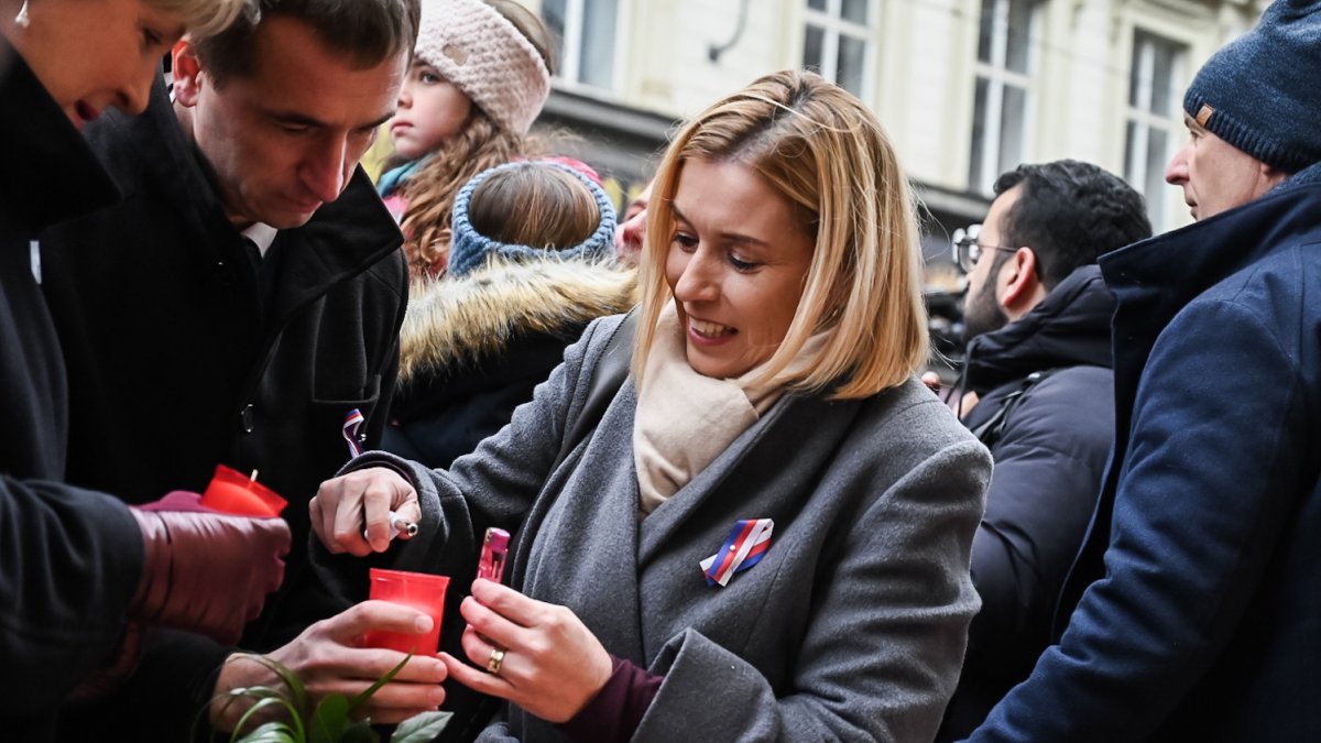 Připomínka 17. listopadu na Národní třídě v Praze (2024)