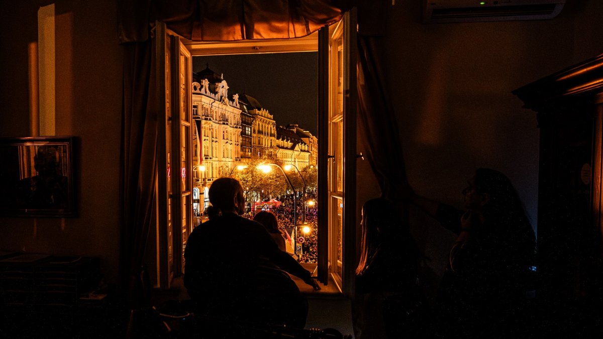 Připomínka 17. listopadu na Národní třídě v Praze (2024)