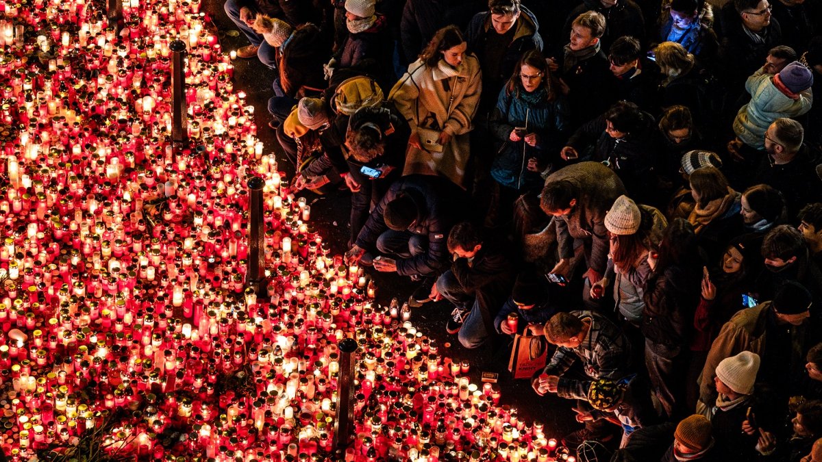 Připomínka 17. listopadu na Národní třídě v Praze (2024)