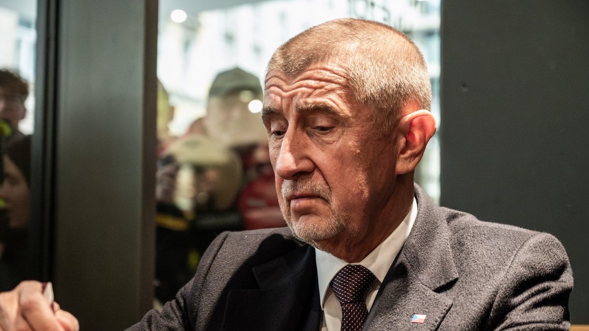 Andrej Babiš na Národní třídě během oslav 17. listopadu