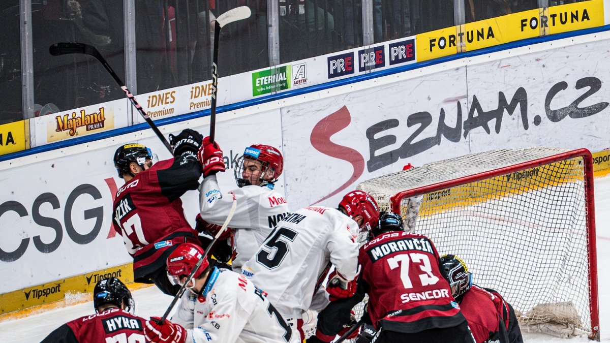 HC Sparta Praha v utkání proti Mountfieldu
