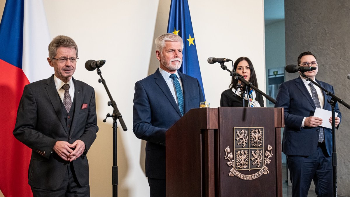 Petr Pavel přivítal na Pražském hradě nejvyšší ústavní činitele. (12.12.2024)