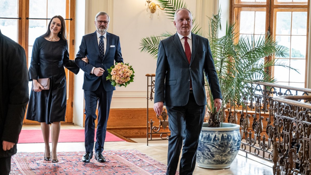 Novoroční oběd prezidenta republiky s předsedou vlády na zámku v Lánech (13.01.2025)