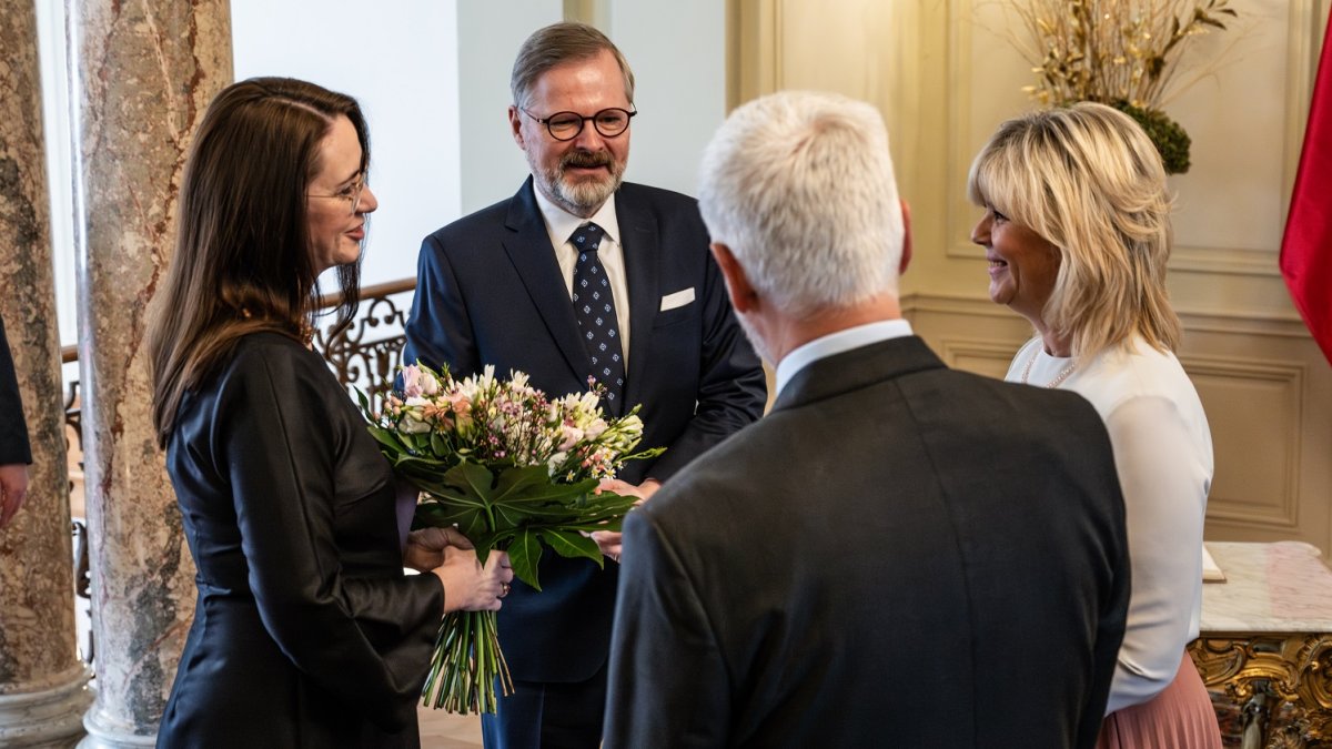 Novoroční oběd prezidenta republiky s předsedou vlády na zámku v Lánech (13.01.2025)