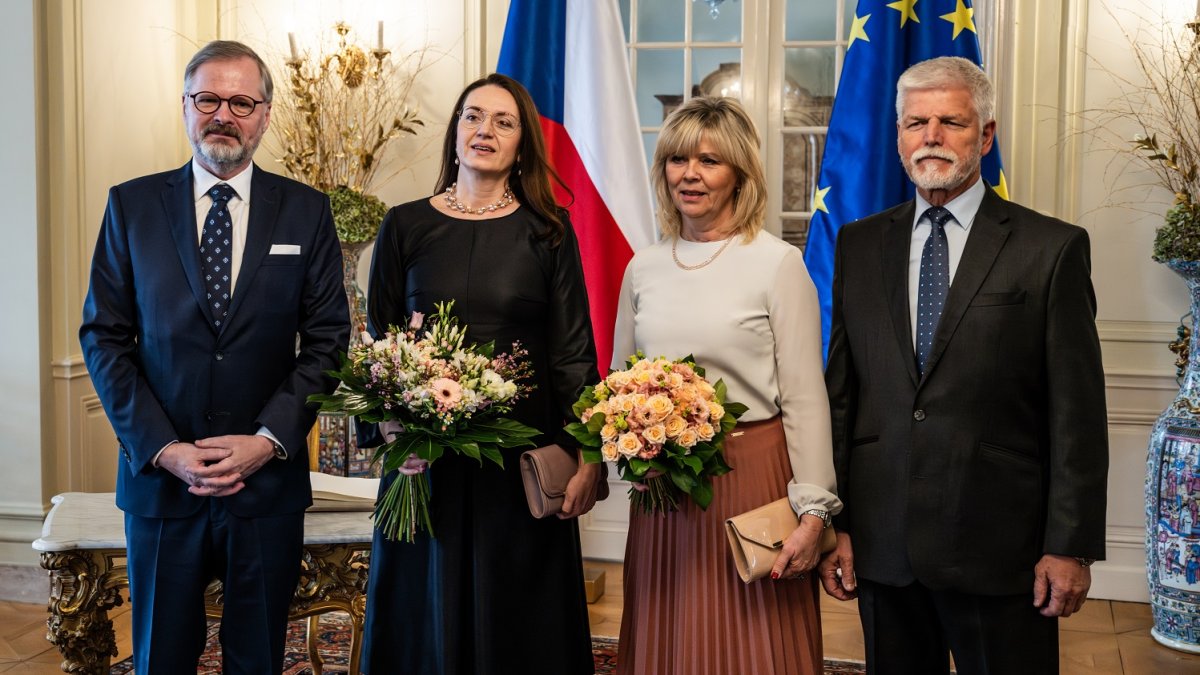 Novoroční oběd prezidenta republiky s předsedou vlády na zámku v Lánech (13.01.2025)