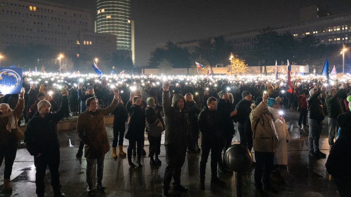 Protivládní protesty v Bratislavě (24.1.2025)
