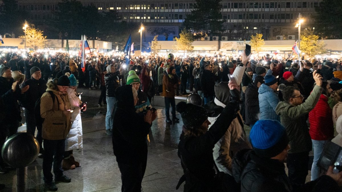 Protivládní protesty v Bratislavě (24.1.2025)