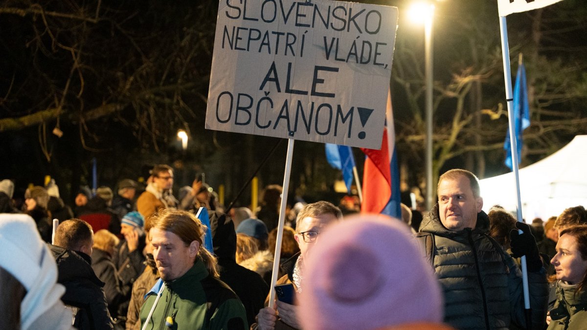 Protivládní protesty v Bratislavě (24.1.2025)