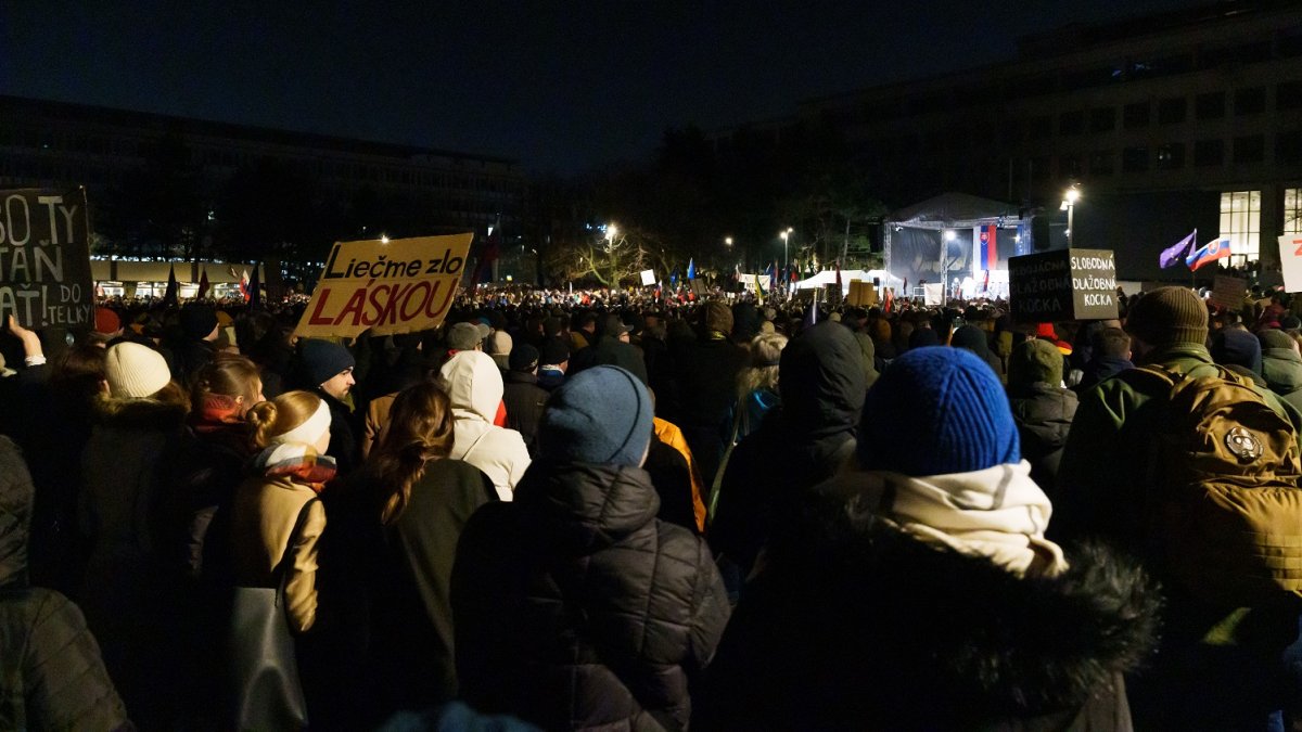 Protivládní protesty v Bratislavě (24.1.2025)