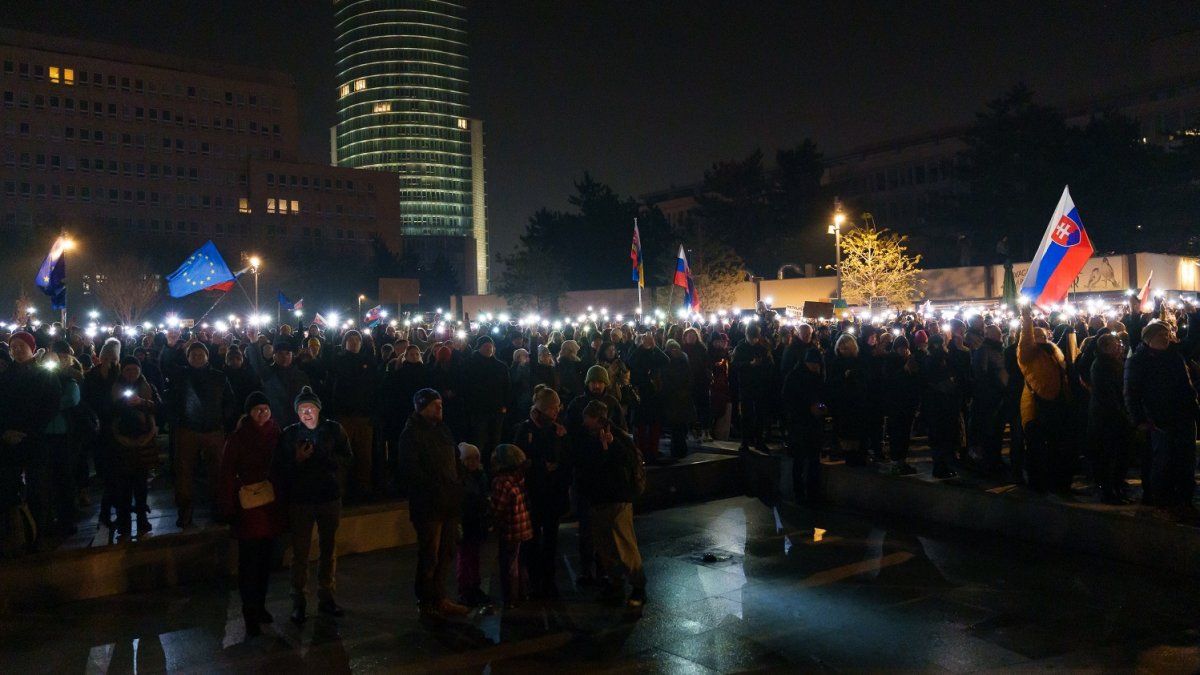 Protivládní protesty v Bratislavě (24.1.2025)