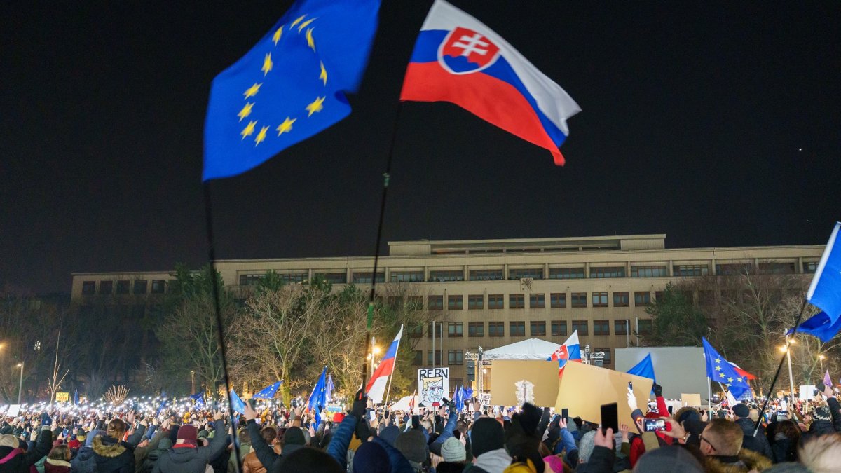 Protivládní protesty v Bratislavě (24.1.2025)