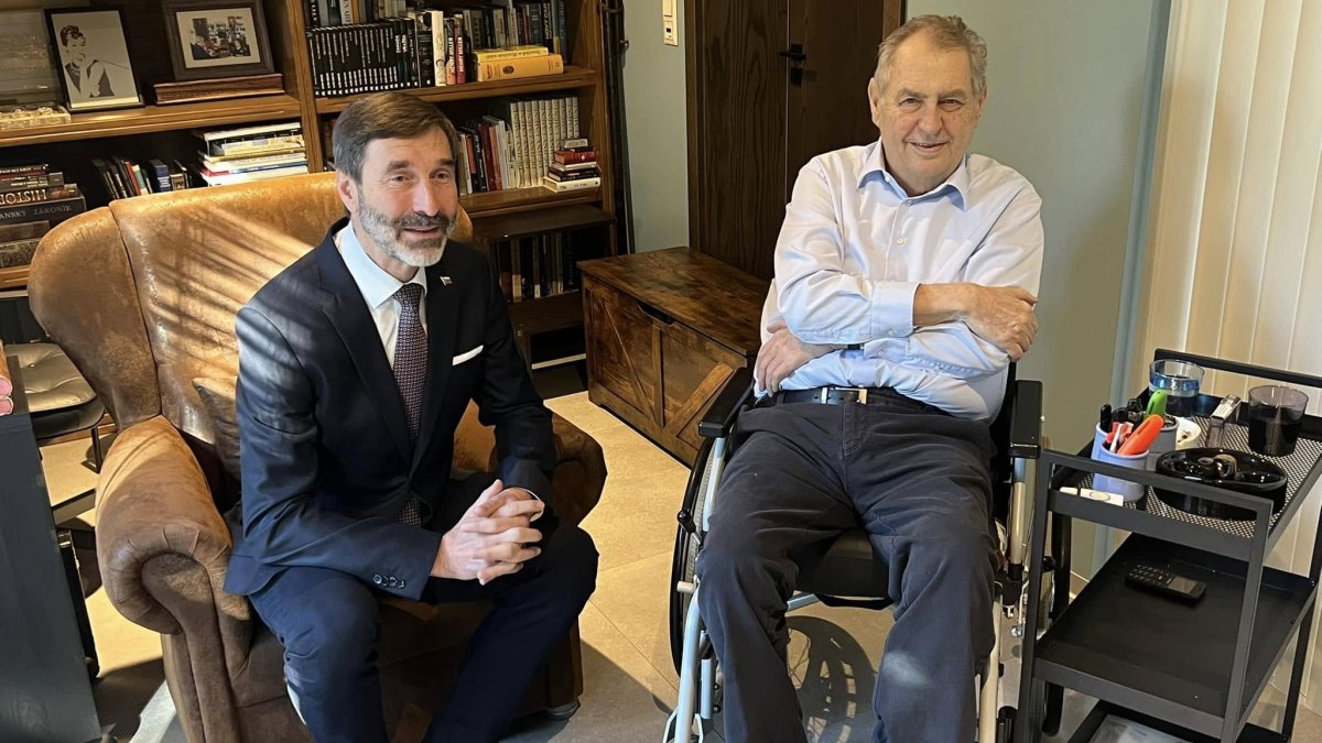 Miloš Zeman se setkal se šéfem slovenské diplomacie Jurajem Blanárem. (1.2.2025)