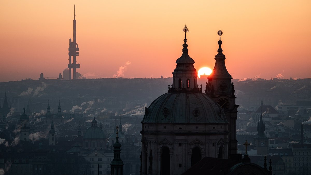 Mrazivé ráno v Praze