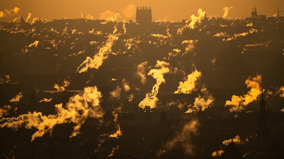 Mrazivé ráno v Praze