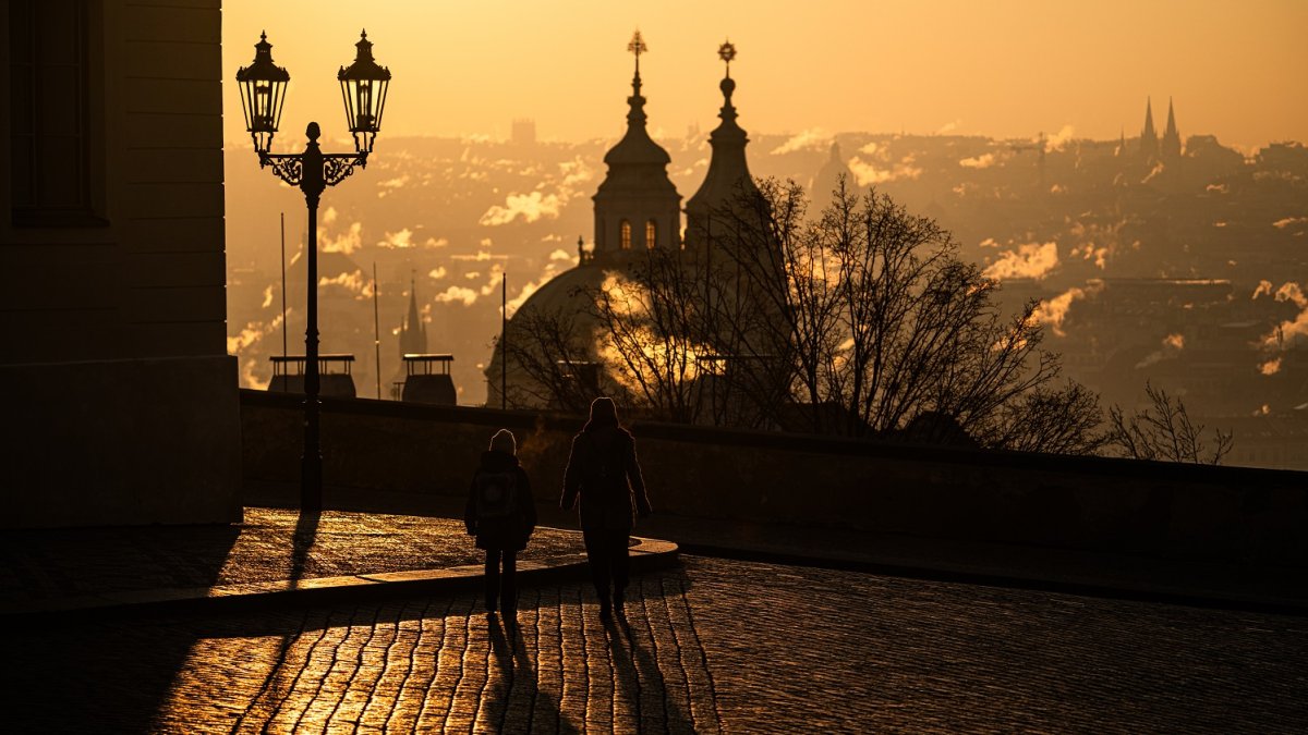 Mrazivé ráno v Praze
