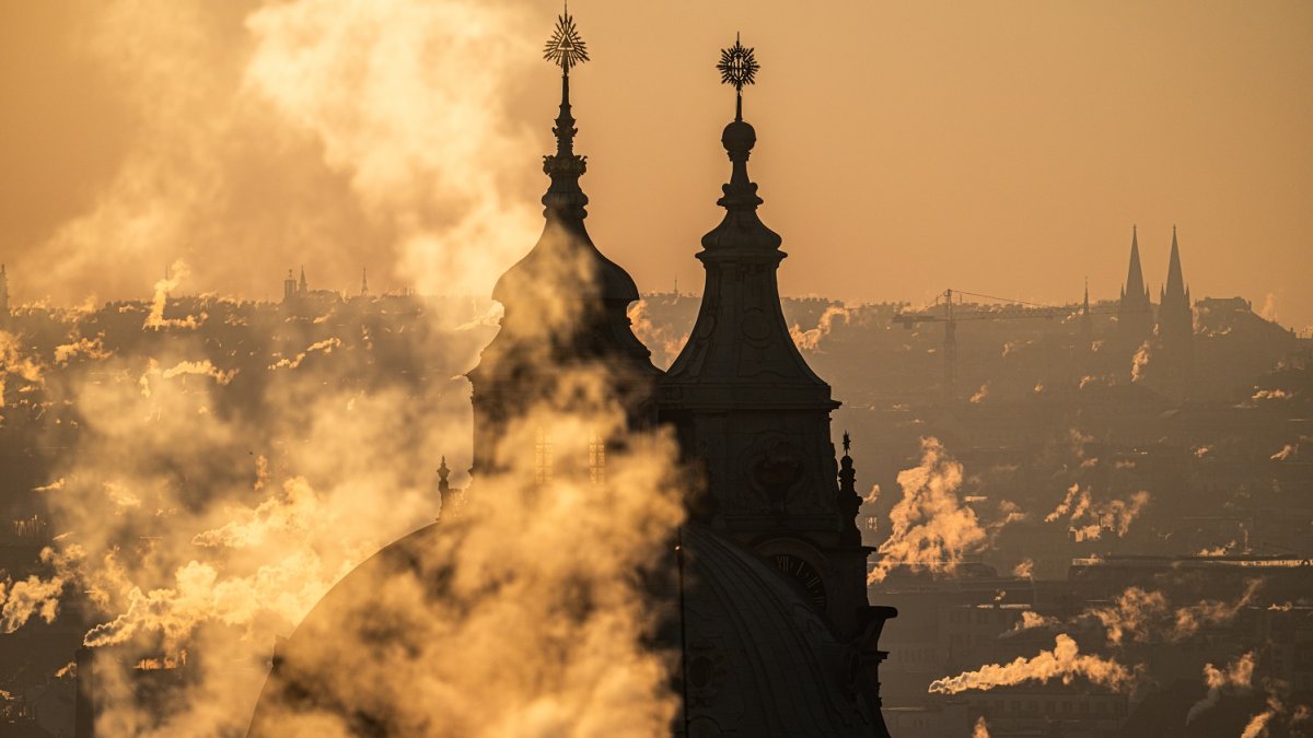 Mrazivé ráno v Praze