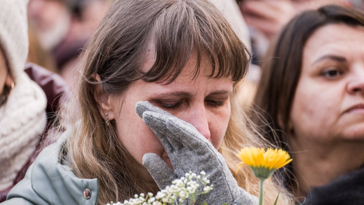 V Praze proběhla demonstrace na podporu Ukrajiny k třetímu výročí ruské invaze. (23.2.2025)
