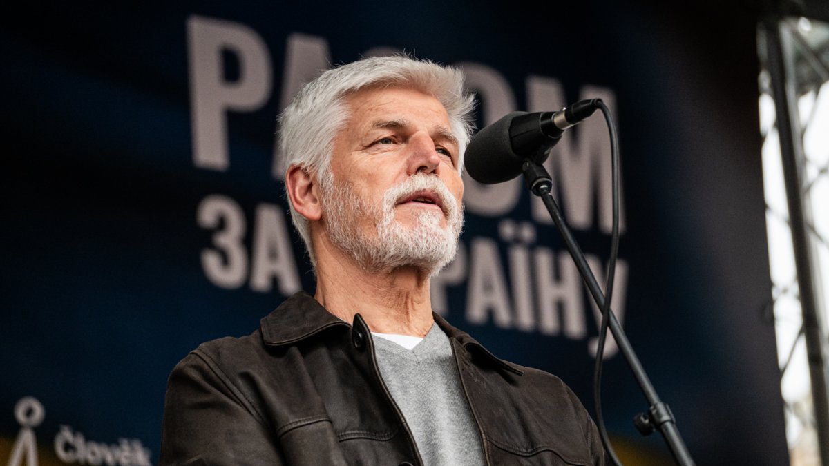 V Praze proběhla demonstrace na podporu Ukrajiny k třetímu výročí ruské invaze. (23.2.2025)