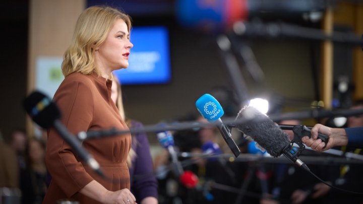 Evika Siliňová na summitu EU. (6. března 2025).