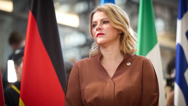 Evika Siliňová na summitu EU. (6. března 2025).