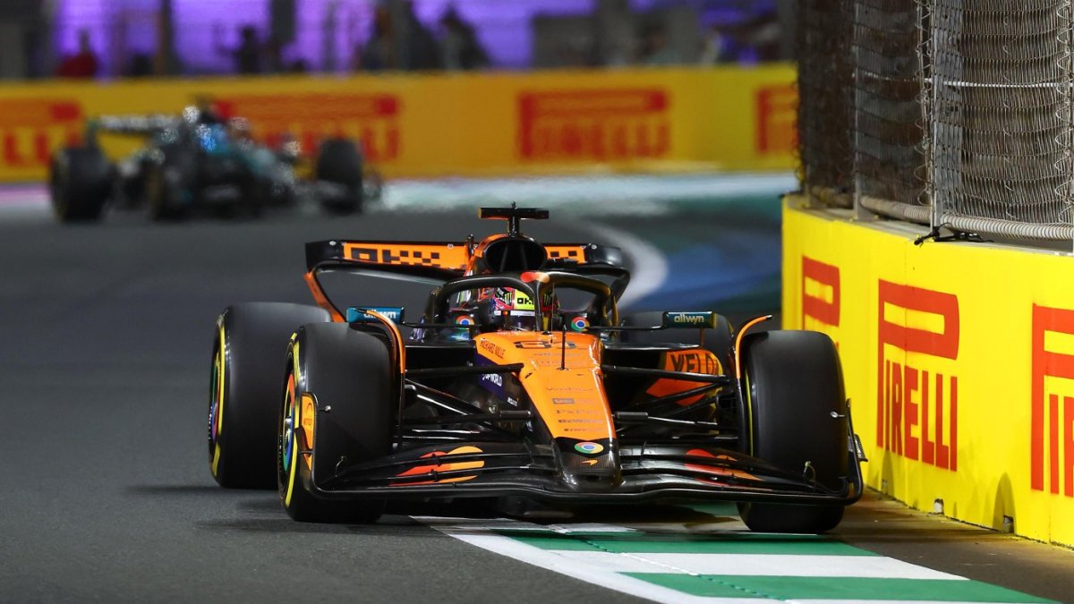 Oscar Piastri během závodu v Saúdské Arábii