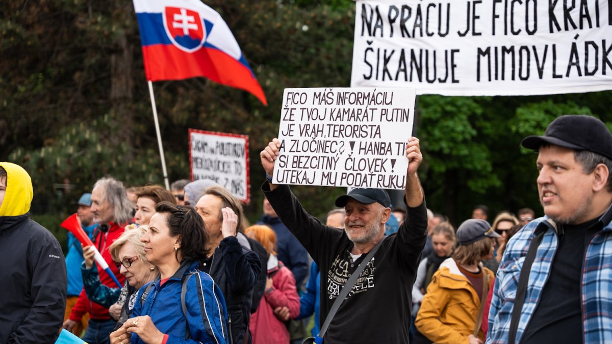 Protivládní protesty v Bratislavě (24.4.2025)