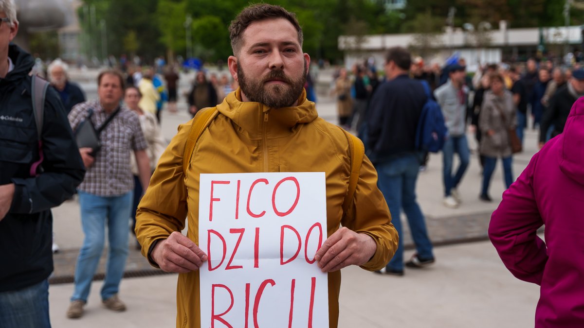 Protivládní protesty v Bratislavě (24.4.2025)