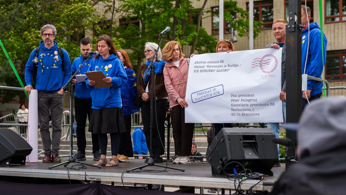 Protivládní protesty v Bratislavě (24.4.2025)