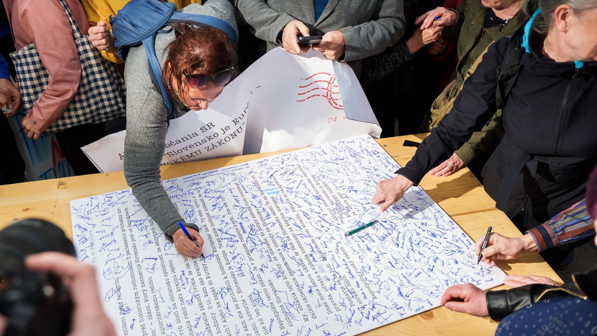 Protivládní protesty v Bratislavě (24.4.2025)