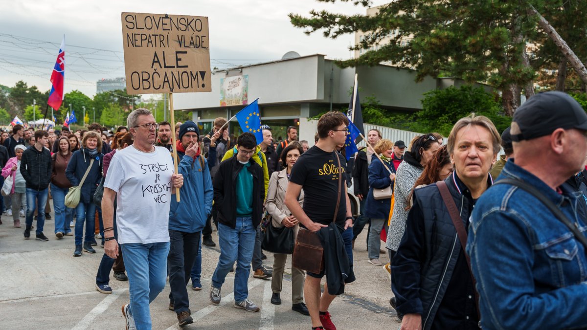 Protivládní protesty v Bratislavě (24.4.2025)
