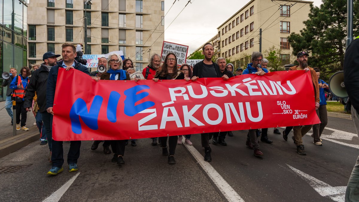Protivládní protesty v Bratislavě (24.4.2025)