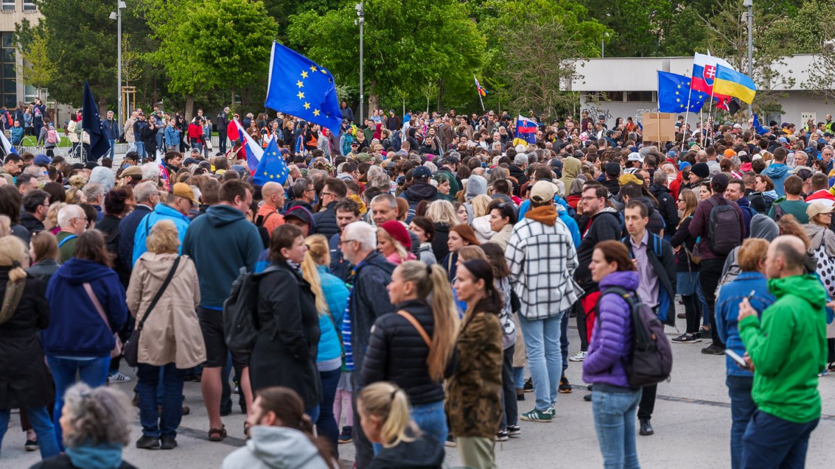Protivládní protesty v Bratislavě (24.4.2025)
