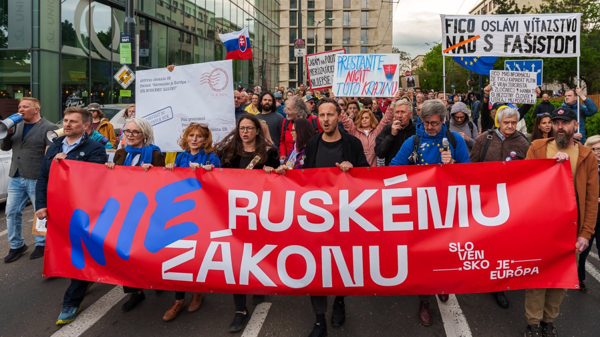 Protivládní protesty v Bratislavě (24.4.2025)