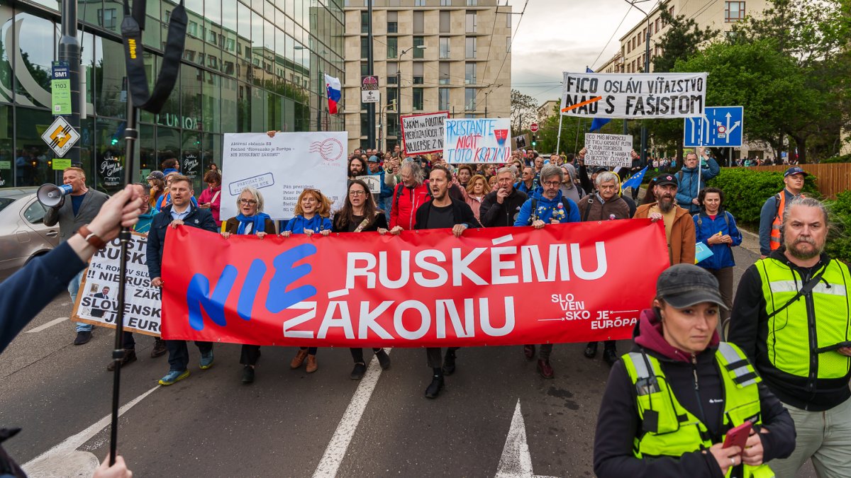 Protivládní protesty v Bratislavě (24.4.2025)