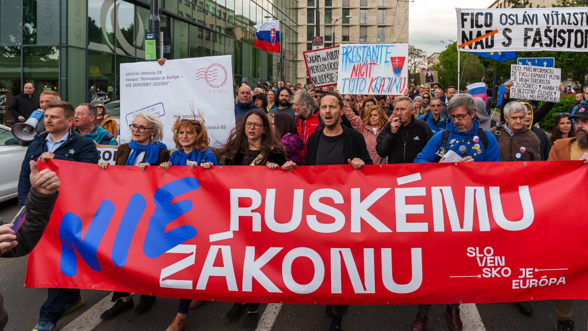 Protivládní protesty v Bratislavě (24.4.2025)