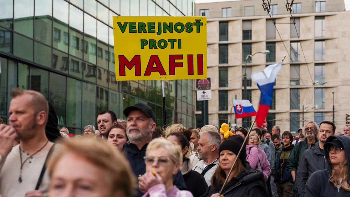 Protivládní protesty v Bratislavě (24.4.2025)