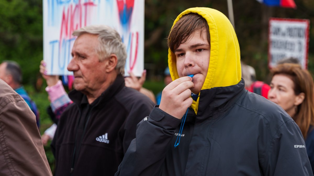 Protivládní protesty v Bratislavě (24.4.2025)