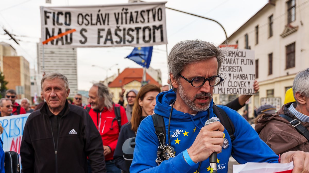 Protivládní protesty v Bratislavě (24.4.2025)