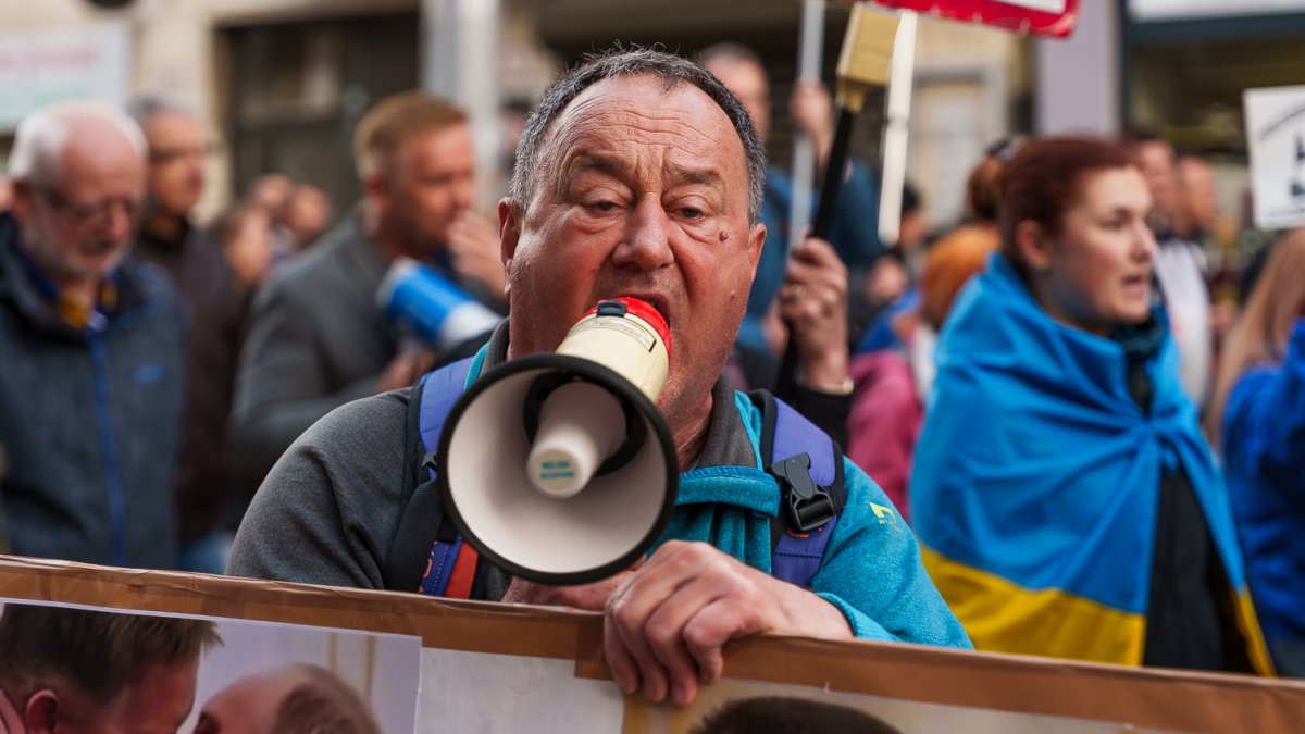 Protivládní protesty v Bratislavě (24.4.2025)