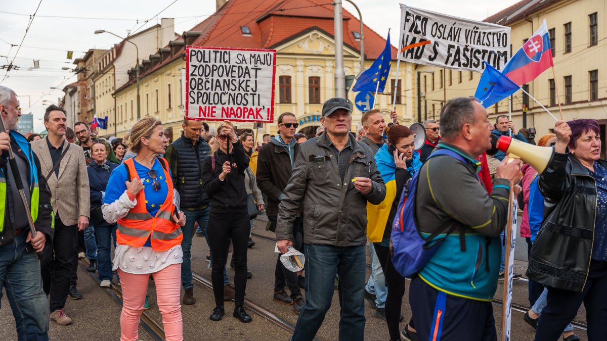 Protivládní protesty v Bratislavě (24.4.2025)