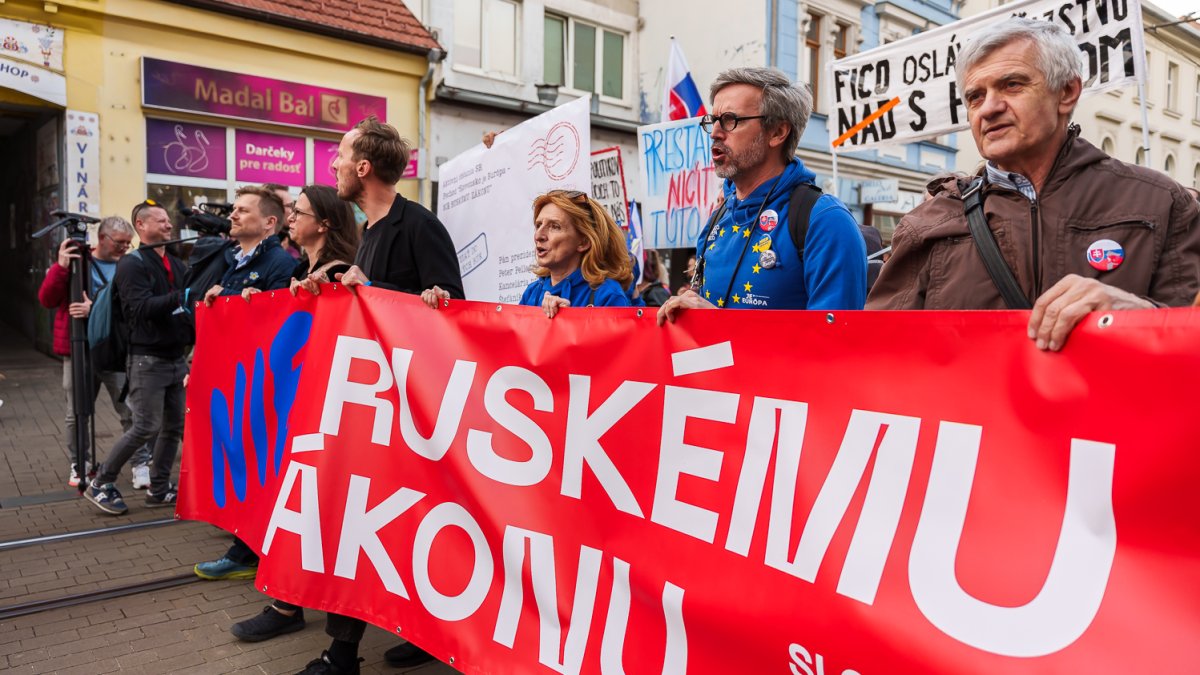 Protivládní protesty v Bratislavě (24.4.2025)