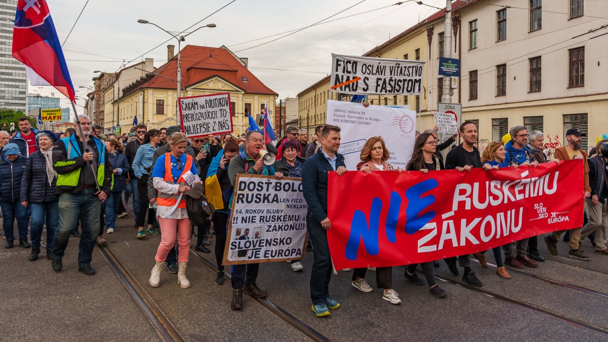 Protivládní protesty v Bratislavě (24.4.2025)