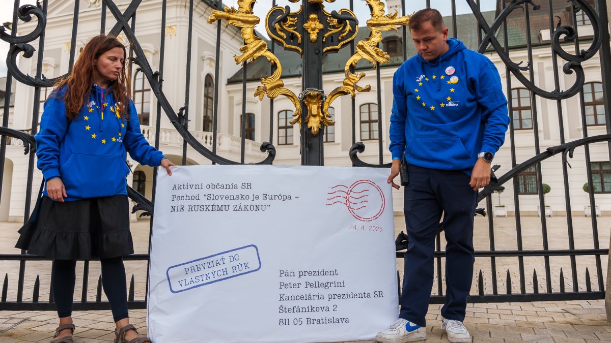 Protivládní protesty v Bratislavě (24.4.2025)