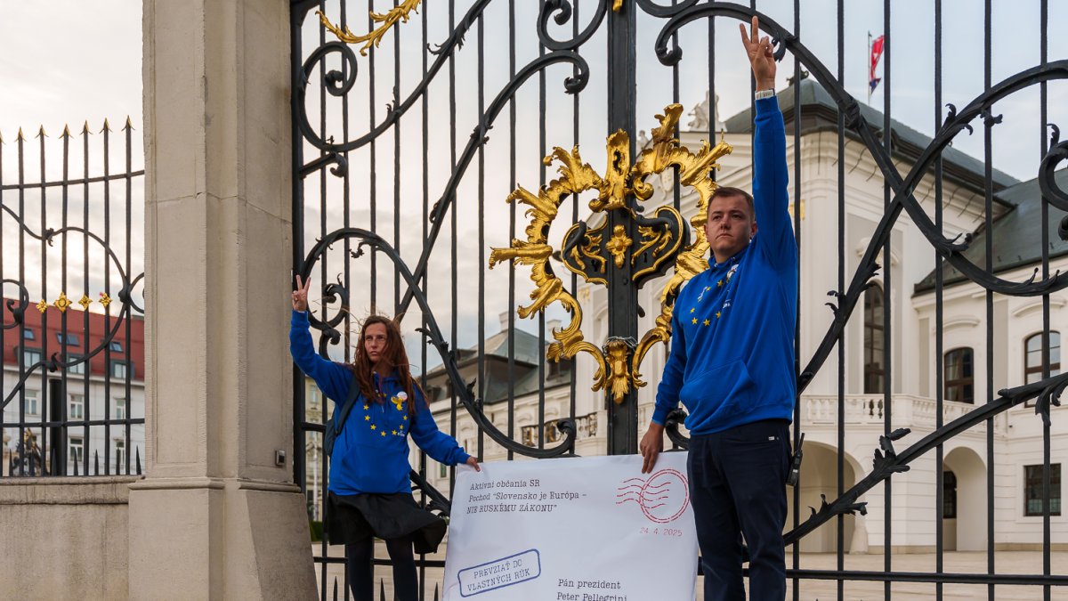 Protivládní protesty v Bratislavě (24.4.2025)