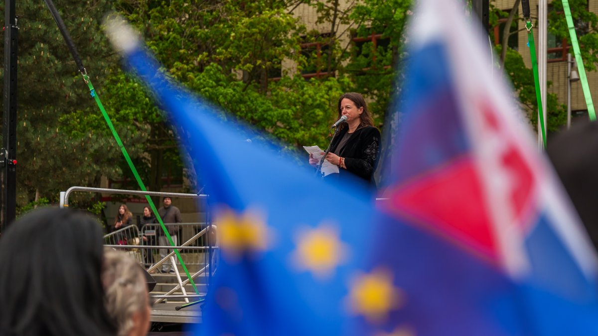 Protivládní protesty v Bratislavě (24.4.2025)