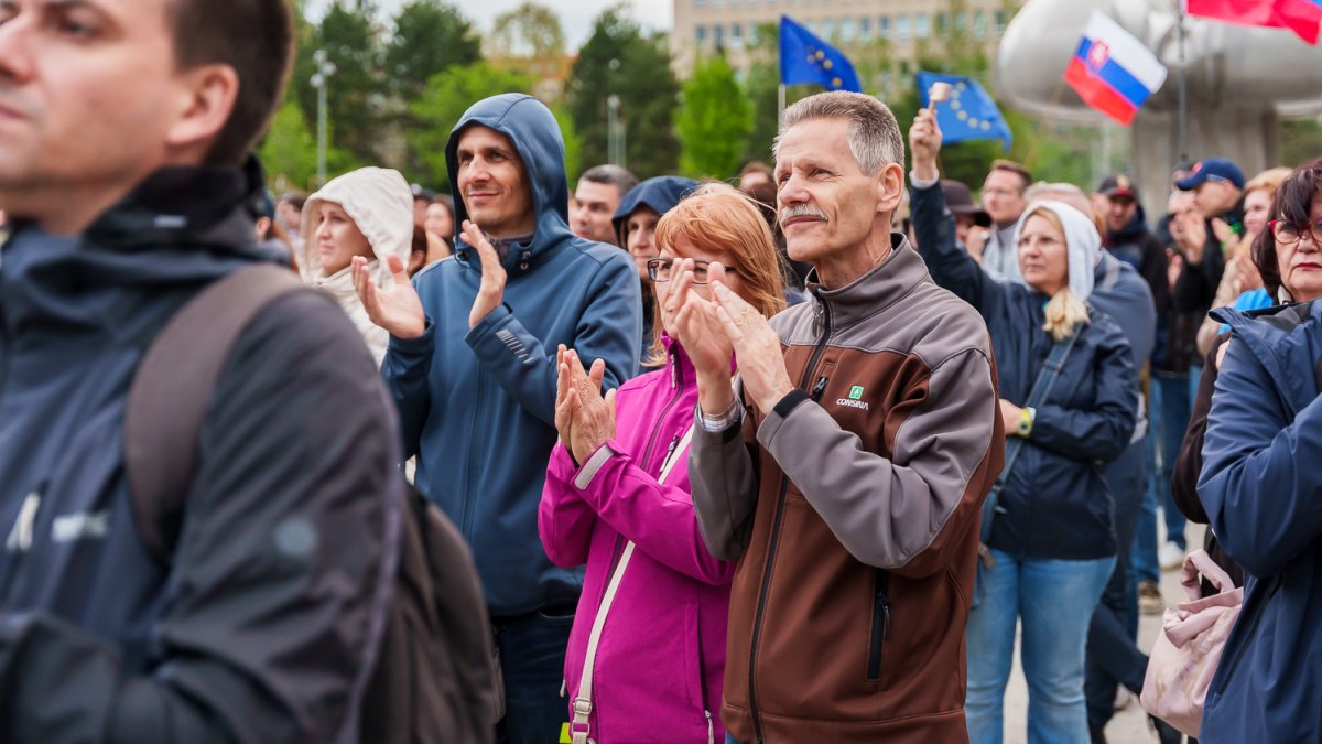 Protivládní protesty v Bratislavě (24.4.2025)