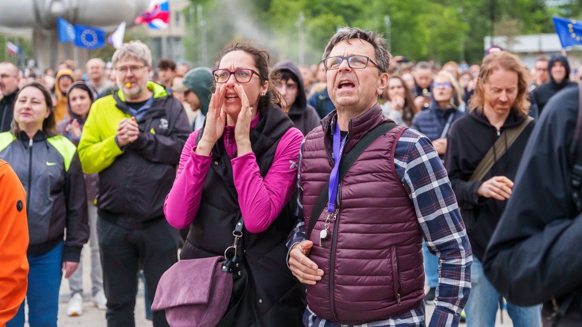 Protivládní protesty v Bratislavě (24.4.2025)