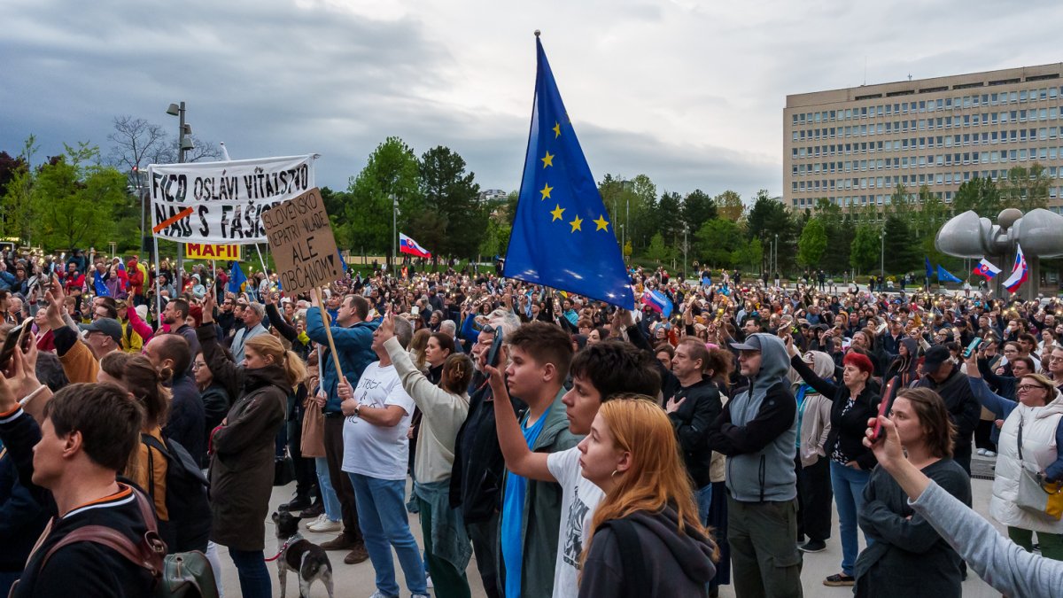 Protivládní protesty v Bratislavě (24.4.2025)