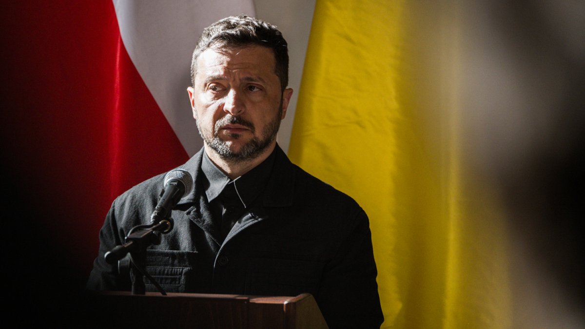 Volodymyr Zelenskyj na tiskové konferenci